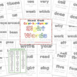 Second Grade Color by Number Sight Words!