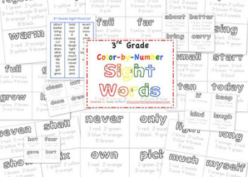 3rd Grade Color by Number Sight Words!