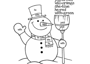 FREE Christmas Color by Sight Word