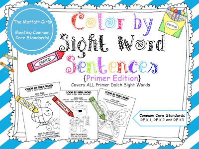 FREE Christmas Color by Sight Word!