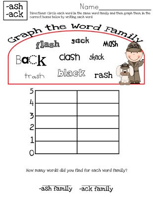 Word Family Graphing Level 2!