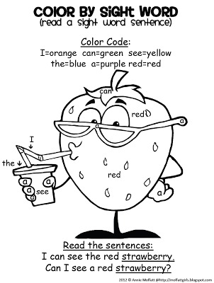FREEBIE Alert! Color by Sight Word Sentences!