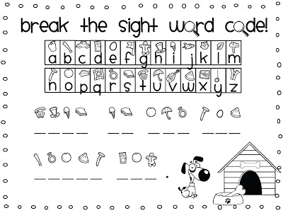 Break the Sight Word Code is a FUN way to reinforce sight words and get Pre-K, Kindergarten, and 1st Graders excited about learning!