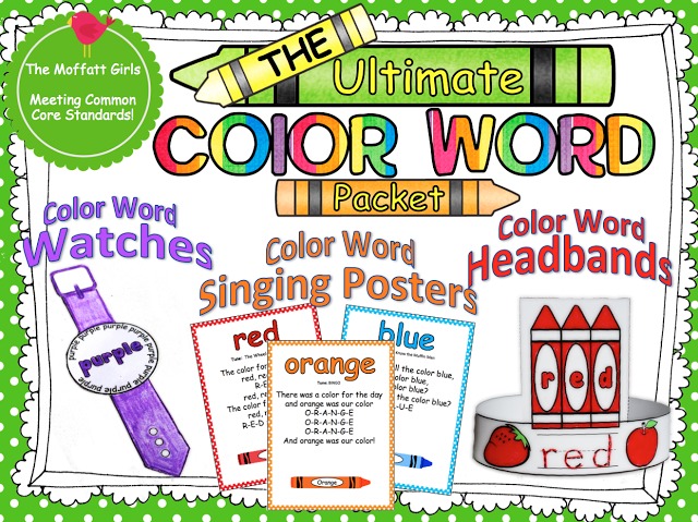  wanted to create a packet that would make learning color words FUN, so I created The Ultimate Color Word Packet!