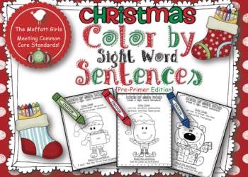 Christmas Color by Sight Word Sentences!