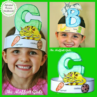 These wearable Alphabet Phonics headbands teach and reinforce beginning sounds, upper and lowercase letters as well as image sound correspondence for Preschool students!