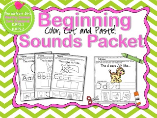 The beginning sounds packet is a perfect way for students who are getting ready to read by helping them practice beginning sounds for each letter of the alphabet.