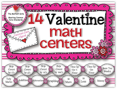 14 Valentine Math Centers!