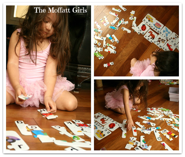 As for the littlest Moffatt Girl, she has been into puzzles lately.