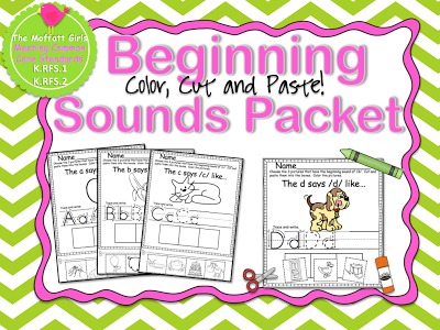 Beginning Sounds Packet (Color, Cut and Paste)