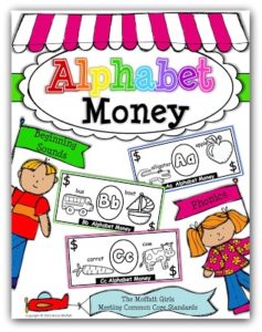 Alphabet Money is a FUN way for kids to learn upper and lowercase letters, letter sounds and beginning sounds!
