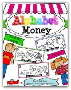 Alphabet Money is a FUN way for kids to learn upper and lowercase letters, letter sounds and beginning sounds!