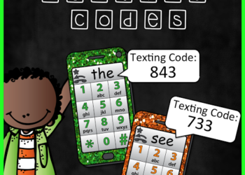 Sight Word Texting Codes!