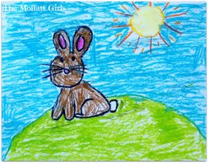 This is a very easy oil pastel drawing with a watercolor resist art project, even a 5 year old can create a masterpiece, but I also think it is perfect for all ages!