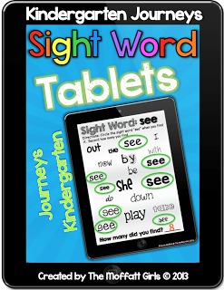 Sight Word Tablets are a FUN way for kids to practice and master sight words, allowing Kindergarten students to recognize and read words in various prints and published styles.