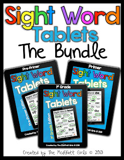 Sight Word Tablets are a FUN way for kids to practice and master sight words, allowing Preschool-1st Grade students to recognize and read words in various prints and published styles.