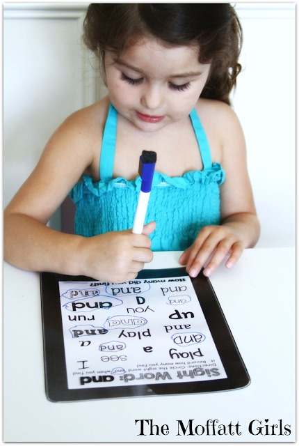 Sight Word Tablets are a FUN way for kids to practice and master sight words, allowing preschool and Kindergarten students to recognize and read words in various prints and published styles.