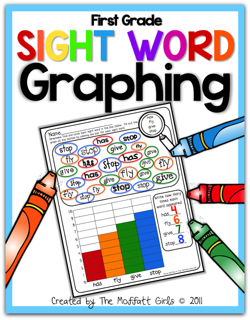 Sight Word Graphing is a FUN way for kids to practice and master sight words for 1st Grade!