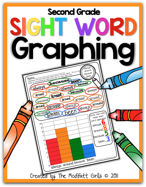 Sight Word Graphing is a FUN way for kids to practice and master sight words for 2nd Grade!