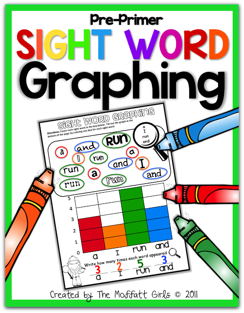 Sight Word Graphing is a FUN way for kids to practice and master sight words for Pre-K!