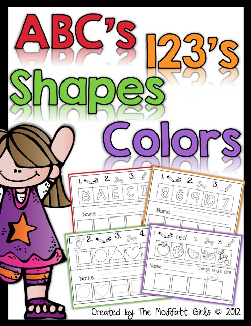 If you have already purchased our Build-a-Books ABC's, 123's, Shapes and Color packet, you can get the updated version for FREE!