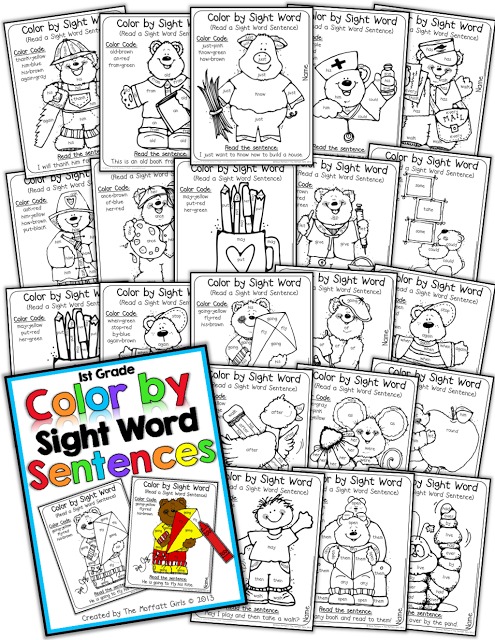Color by Sight Word Sentences allows 1st Grade students to become more confident readers!