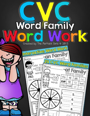 CVC Word Family Word Work!