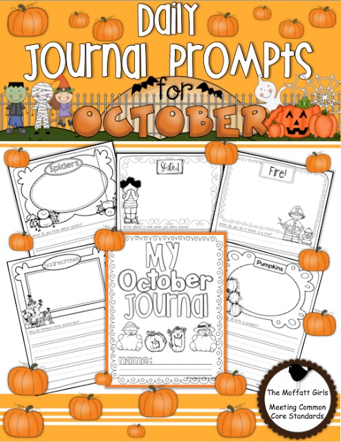 These ADORABLE NO PREP journaling prompts for the month of October will help motivate students to write!