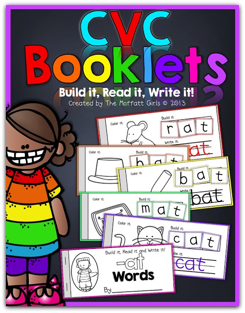 CVC Booklets are a FUN and interactive way to help students build, read and write simple CVC words for Preschool and Kindergarten!