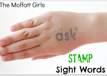 Stamping Sight Words and Word Families…on the hand!