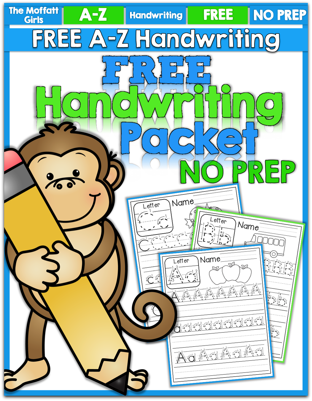 FREEBIE: A-Z Handwriting Practice Pages!