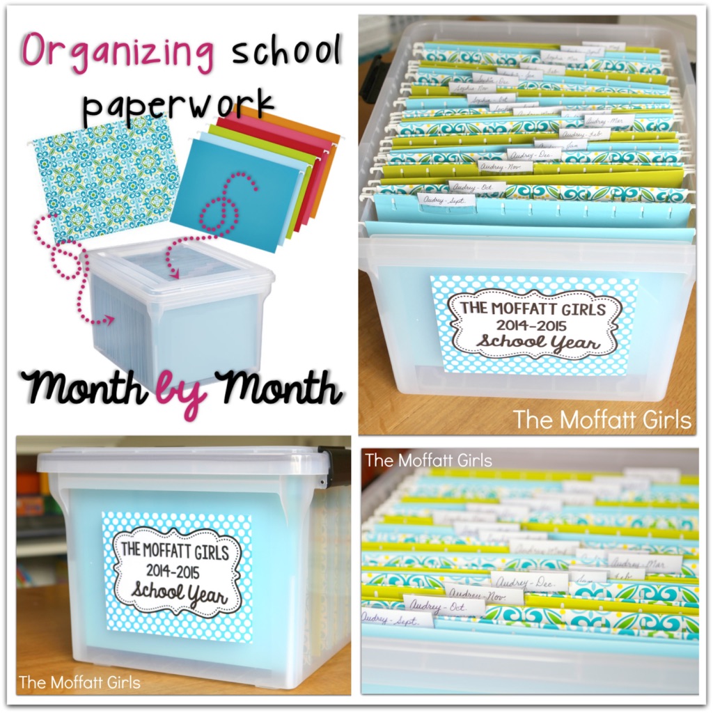 Organizing school paperwork, month by month!