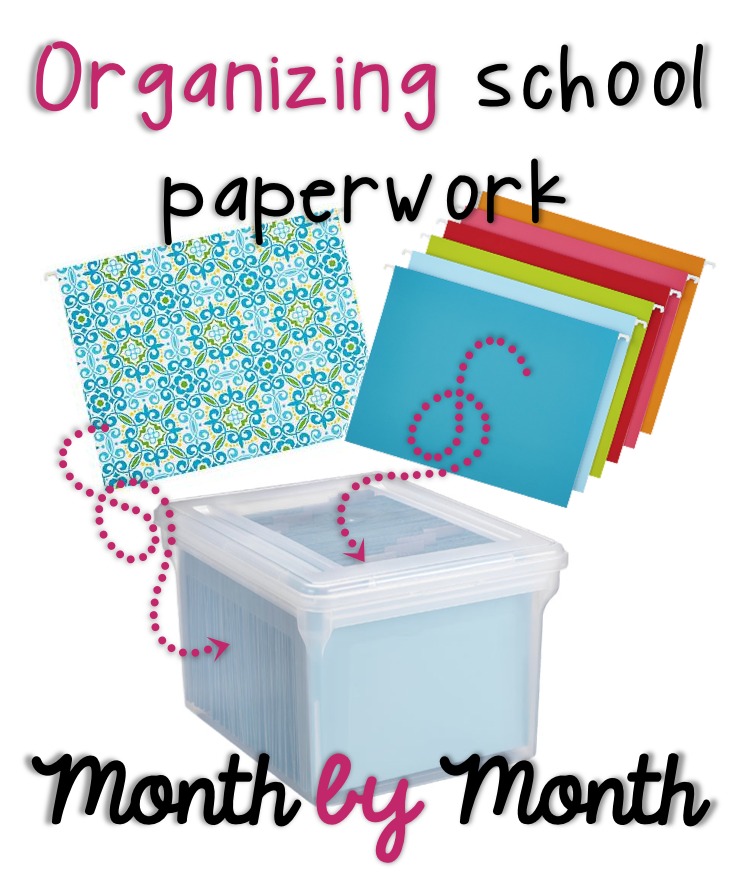 Organizing school paperwork, month by month!