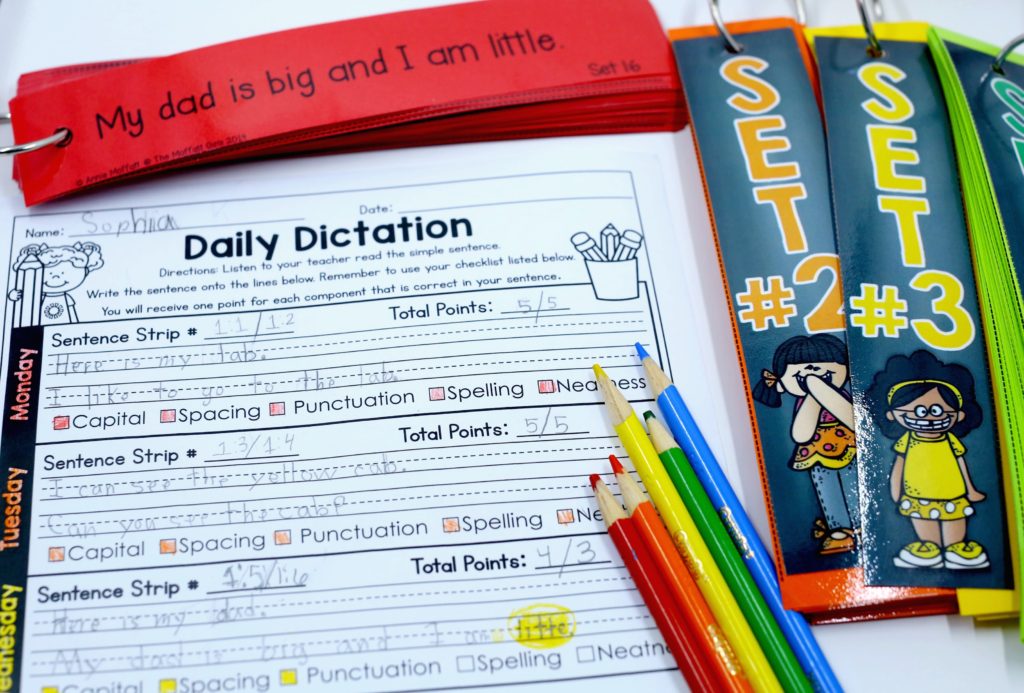 Build strong writing skills in a systematic way when you use the Daily Dictation with the Fluency Strips!
