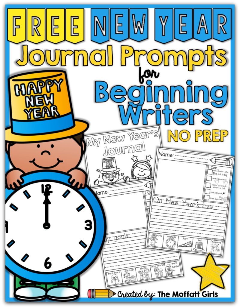 FREE New Year Journal Prompts for Beginning Writers