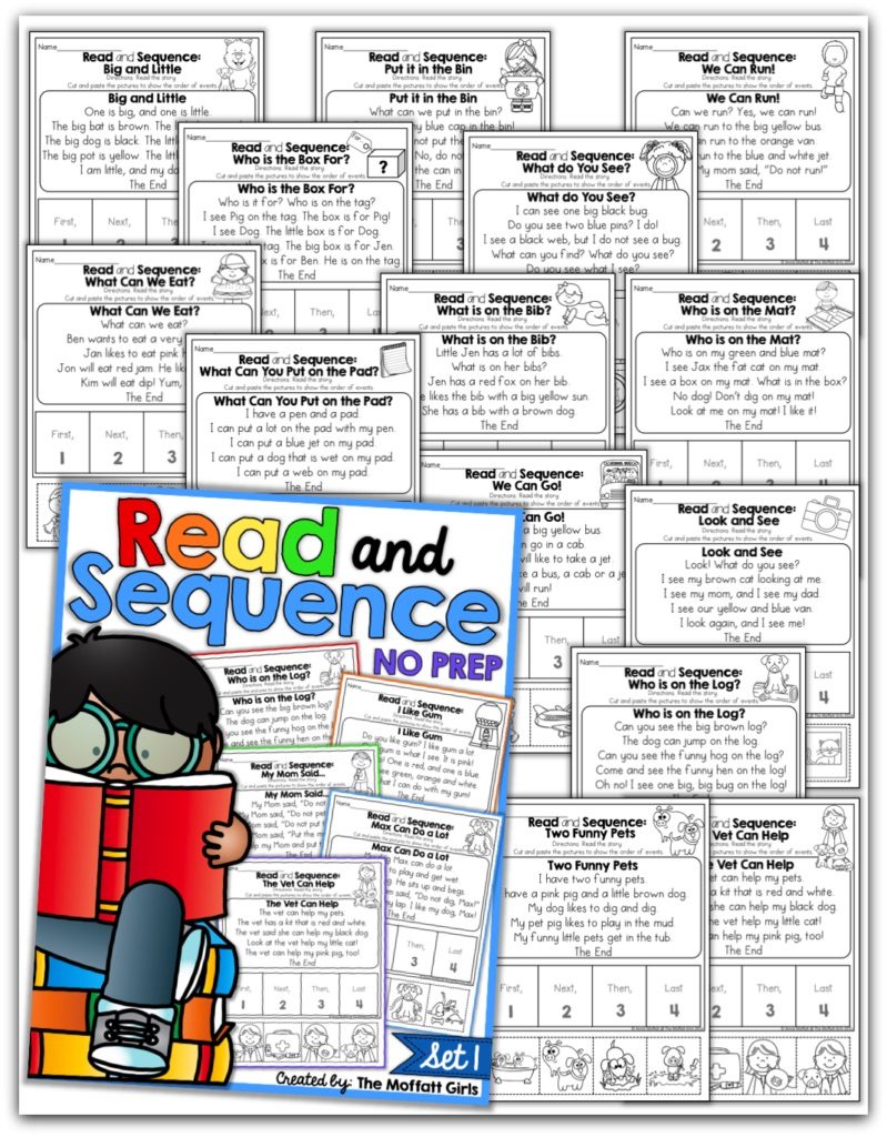 The Read and Sequence NO PREP packet is specifically designed to help beginning and or struggling readers build CONFIDENCE, FLUENCY and reading COMPREHENSION!