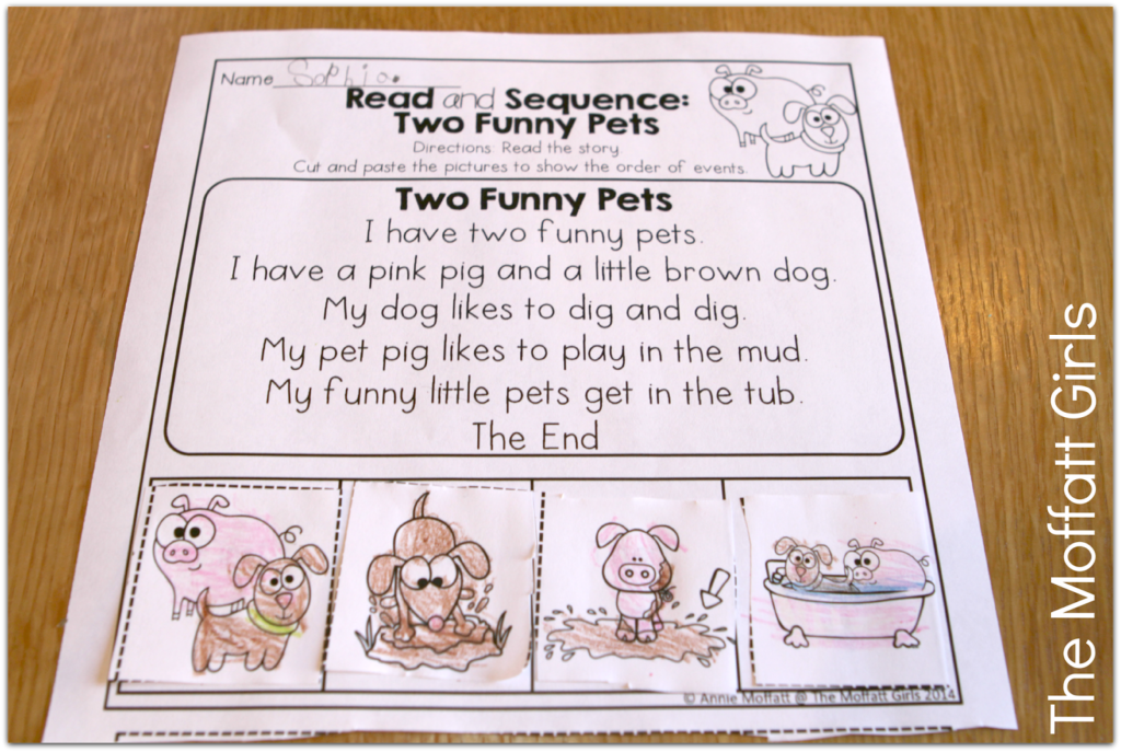 The Read and Sequence NO PREP packet is specifically designed to help beginning and or struggling readers build CONFIDENCE, FLUENCY and reading COMPREHENSION!