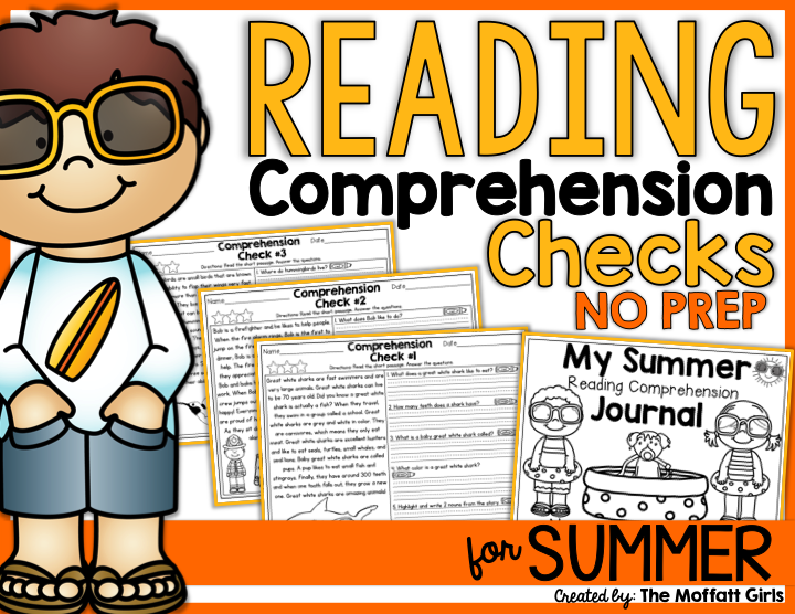 Reading Comprehension Checks for Summer!