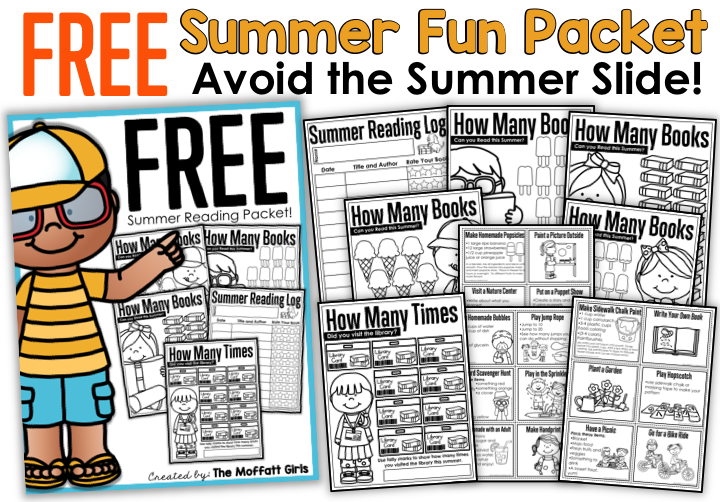 Avoid the summer slide with this FREE Summer Fun Packet! Keep students engaged during the summer break!