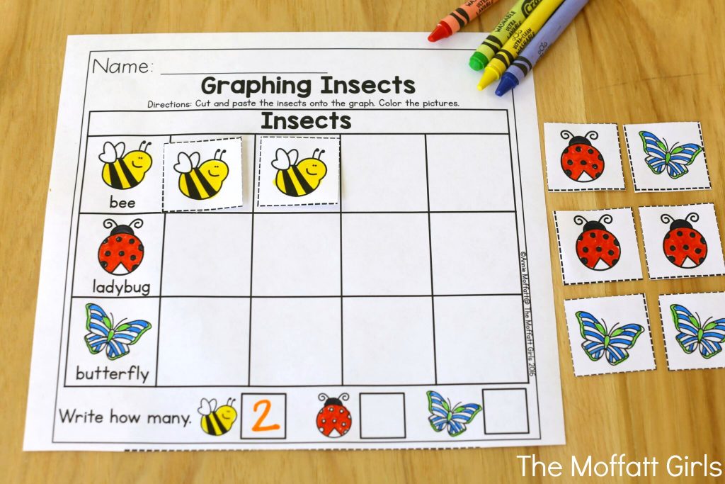 Graphing Insects- Avoid the Summer Slide! Help your students stay on track during summer break with these FUN activities! Perfect for Preschool going into Kindergarten!