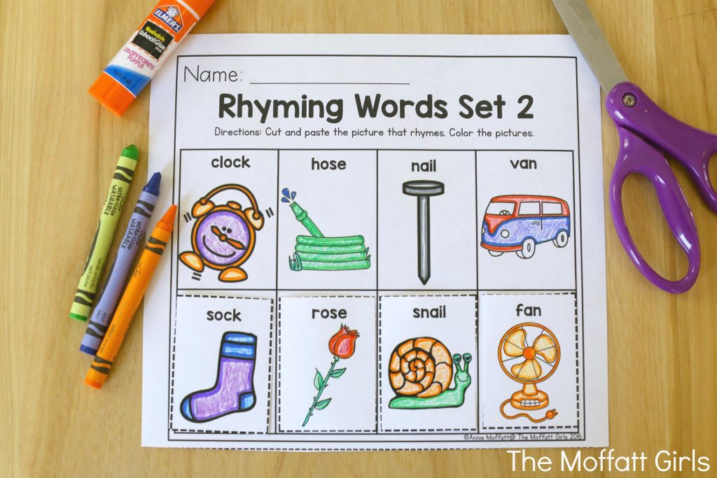 Rhyming Words- Avoid the Summer Slide! Help your students stay on track during summer break with these FUN activities! Perfect for Preschool going into Kindergarten!