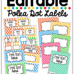 Editable Polka Dot Labels!