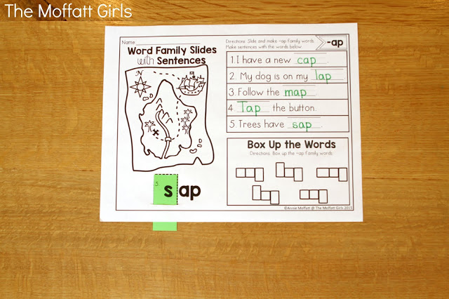 These Word Family Slides and Sentences are a GREAT way to work with 113 different word families to help with decoding, fluency and spelling for beginning and struggling readers!