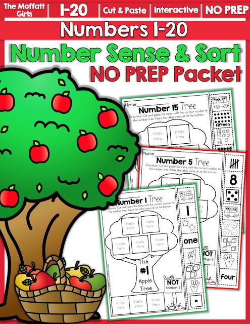 The Number Sense and Sort NO PREP Packet is geared toward Pre-K and Kindergarten students to identify numbers in a variety of ways while developing number sense.