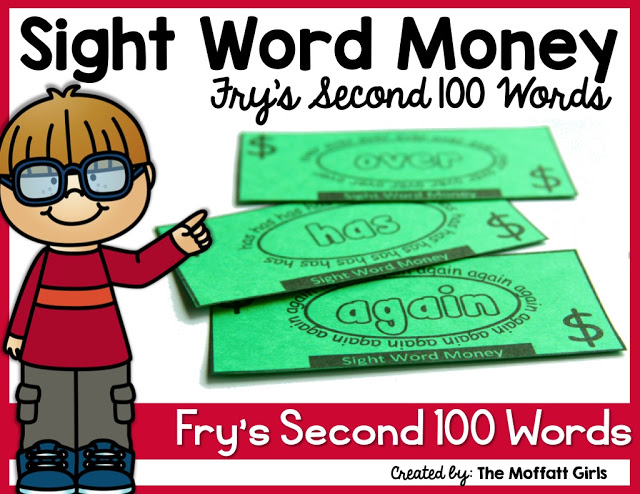 Sight Word Money Fry's Second 100 Edition!