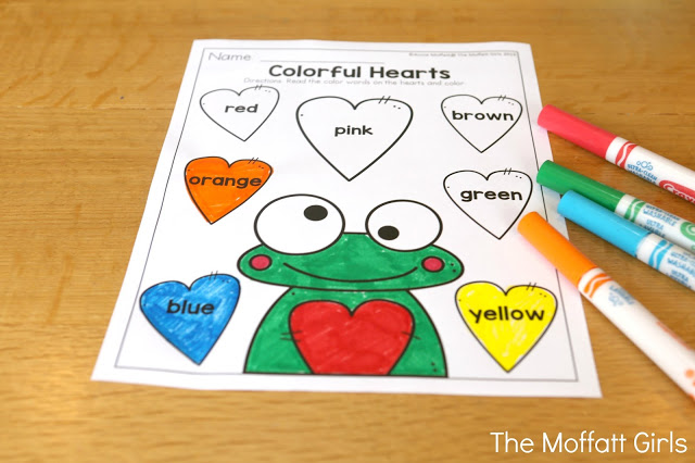 Teach number concepts, colors, shapes, letters, phonics and so much more with the February NO PREP Packet for Preschool!