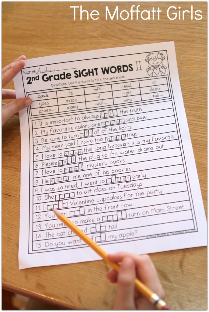 Teach basic math operations, sight words, phonics, grammar, handwriting and so much more with the February NO PREP Packet for Second Grade!
