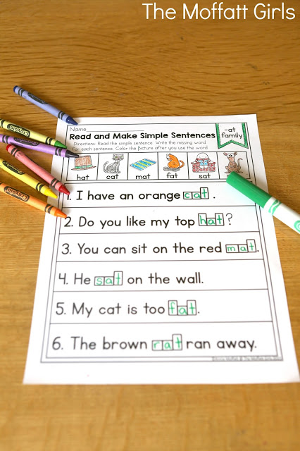 CVC Fluency: Read & Make Simple Sentences. These build fluency for beginning and struggling readers by using simple CVC words and beginning sight words.