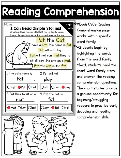CVC Fluency: Reading Comprehension- These simple stories give beginning and struggling readers a genuine opportunity to build comprehension skills.