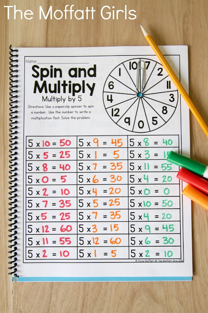 Why can't practicing multiplication facts be fun? Turn math into a game and have your students multiply with the Spin and Multiply NO PREP Packet!